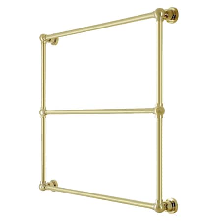 Kingston Brass 36" x 32" Wall Mount Towel Rack, Polished Brass DTM32363PB